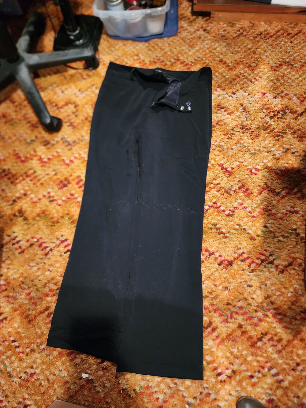 Daisy Fuentes Black Woman's Dress Pants - Straight Leg